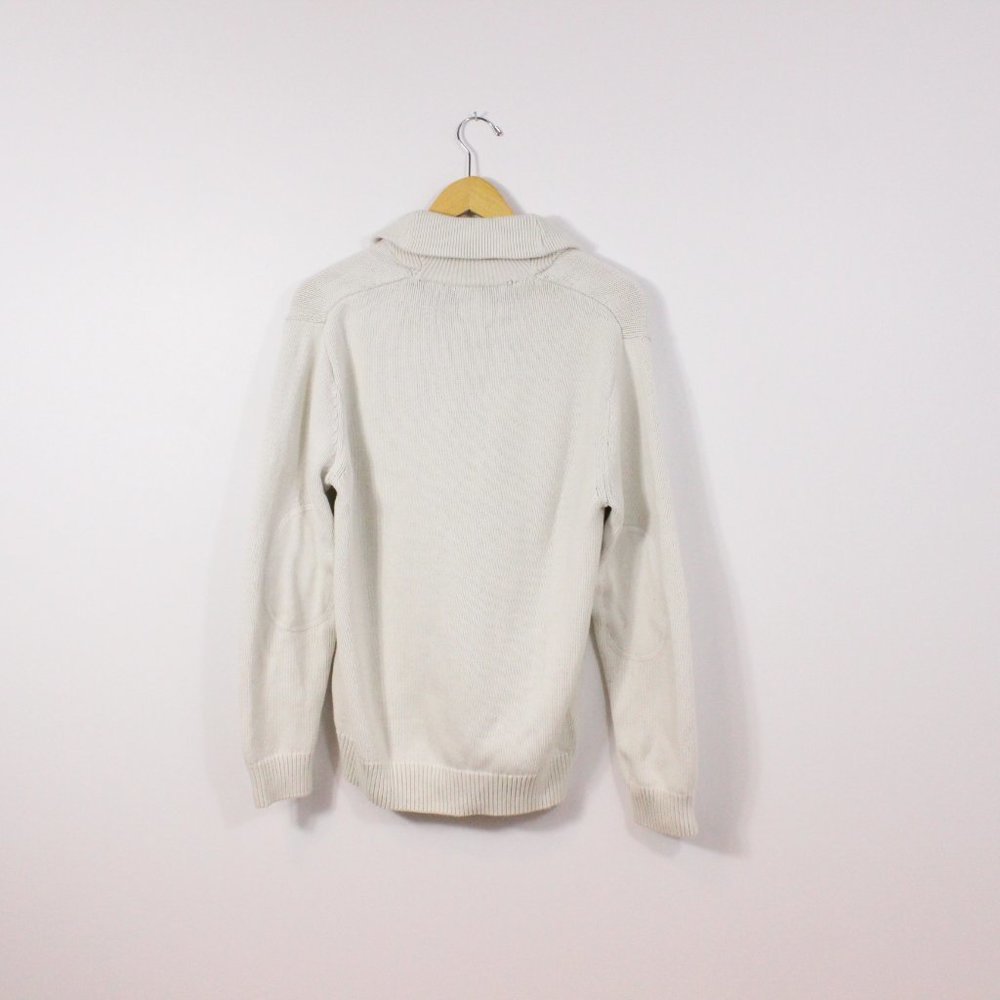 *Chaps 3/4 Button Cream Sweater - Picture 5 of 6